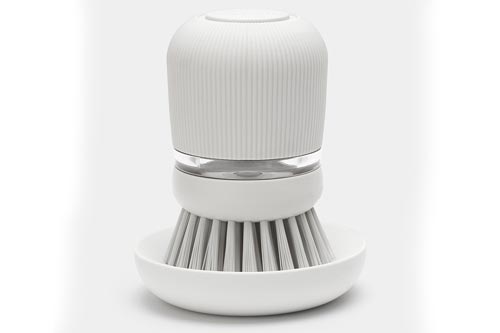 Diskborste med diskmedelsbehållare